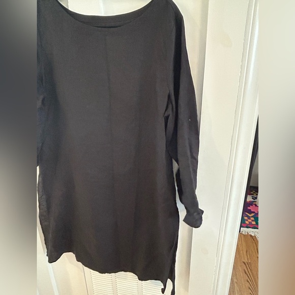 Eileen Fisher Bateau Linen High Low Oversized Tunic top Large - Picture 3 of 6